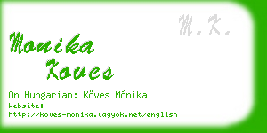 monika koves business card